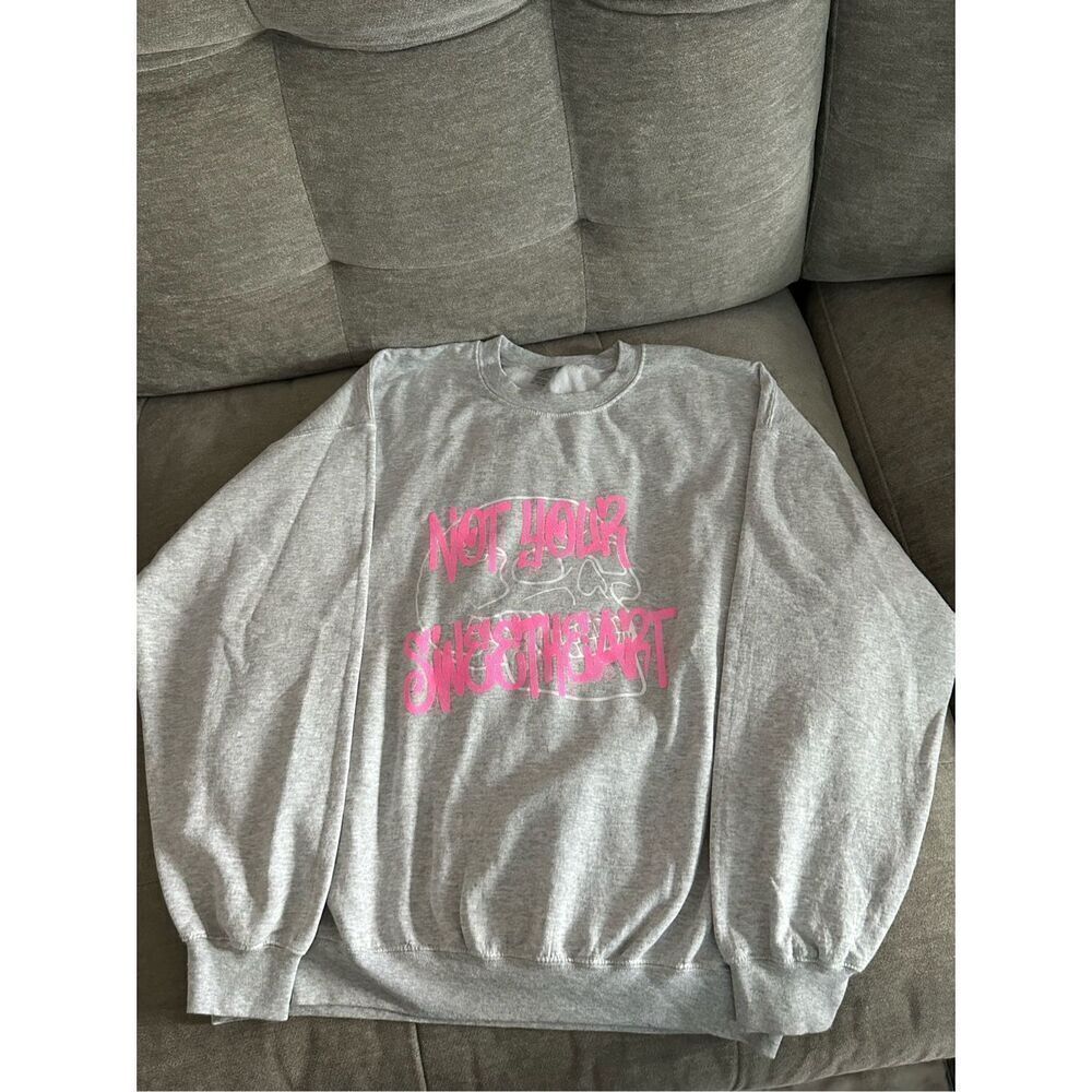 Not Your Sweetheart glitter skull custom‎ sz XL